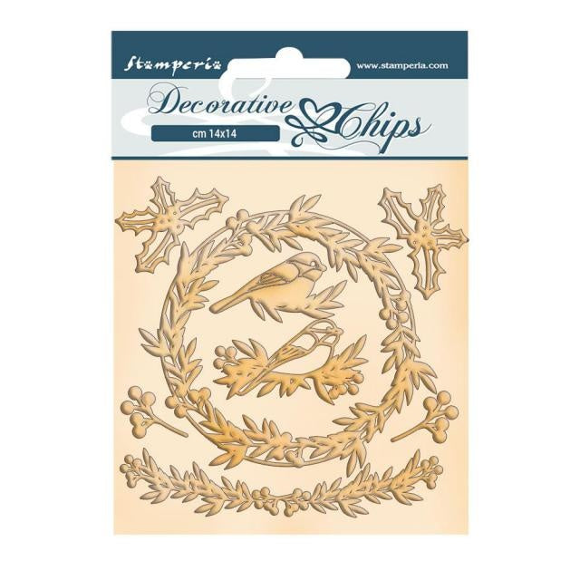 Decorative chips cm 14x14 - Romantic Christmas Garland