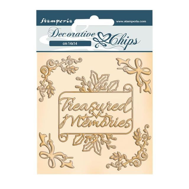 Decorative chips cm 14x14 - Romantic Christmas memories