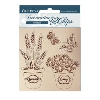 Decorative chips cm 14x14 - Provence vases