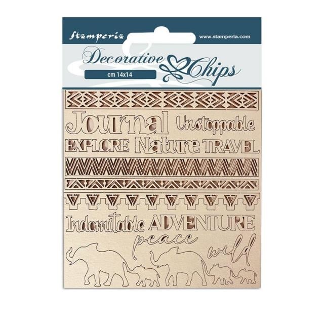 Decorative chips cm 14x14 - Savana adventure