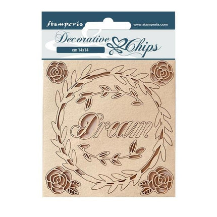 Decorative chips cm 14x14 - Rose parfum dream