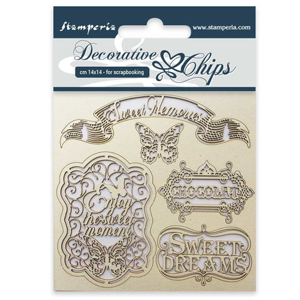 Decorative chips cm. 14x14 Sweet memories