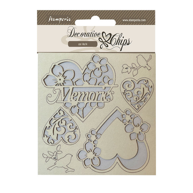 Decorative chips cm 14x14 - Blue Land memories