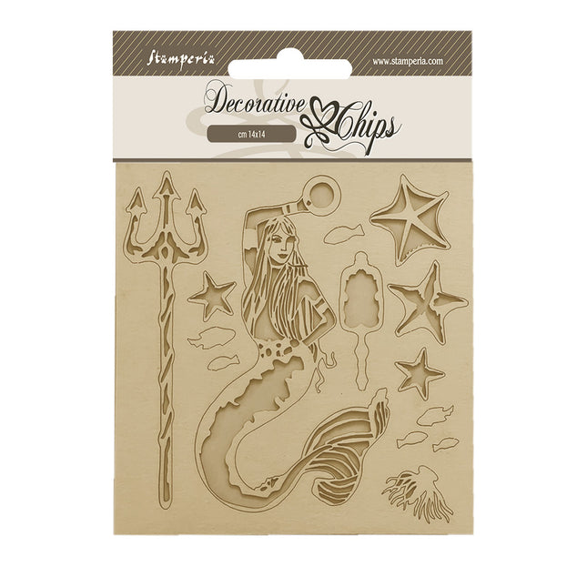 Decorative chips cm 14x14 - Songs of the Sea Mermaid