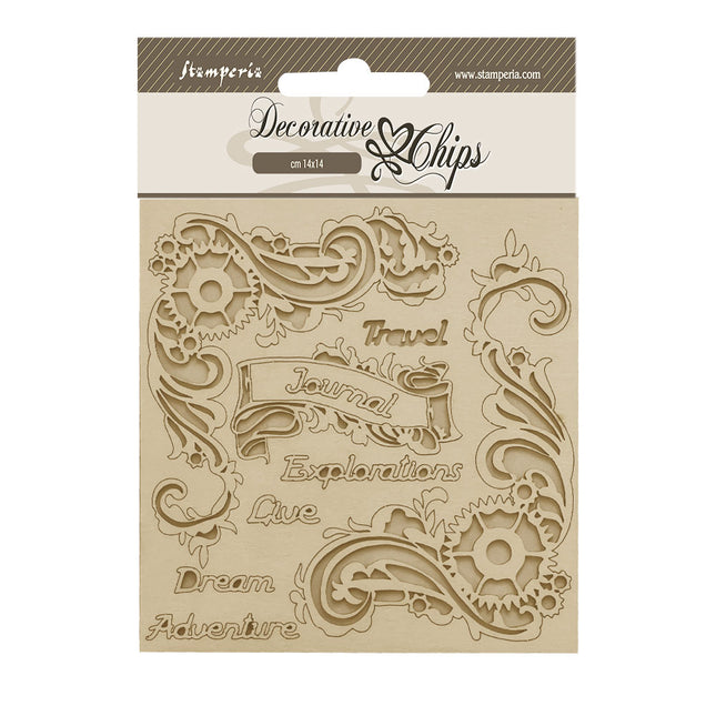 Decorative chips cm 14x14 - Songs of the Sea journal