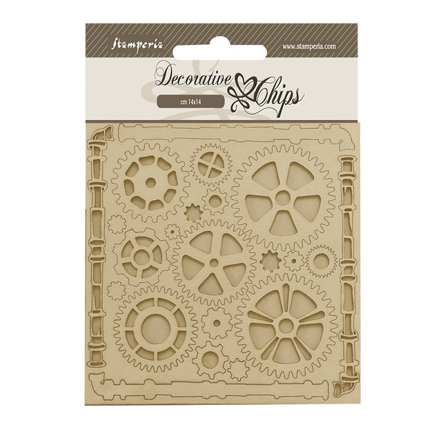 Decorative chips cm 14x14 - Songs of the Sea pipes and mechanisms