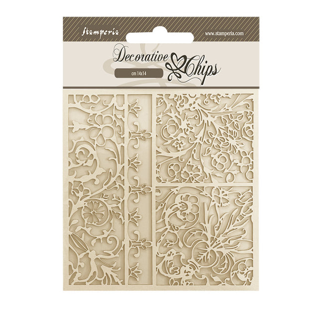 Decorative chips cm 14x14 - Brocante Antiques patterns