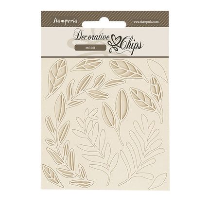 Decorative chips cm 14x14 - Create Happiness Secret Diary leaves pattern