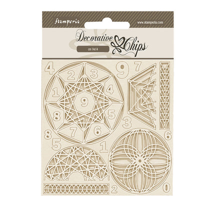 Decorative chips cm 14x14 - Fortune numbers