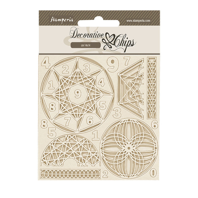 Decorative chips cm 14x14 - Fortune numbers