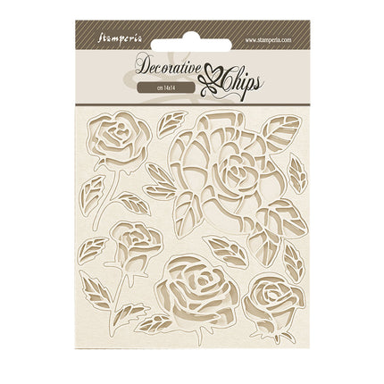 Decorative chips cm 14x14 - Shabby Rose roses