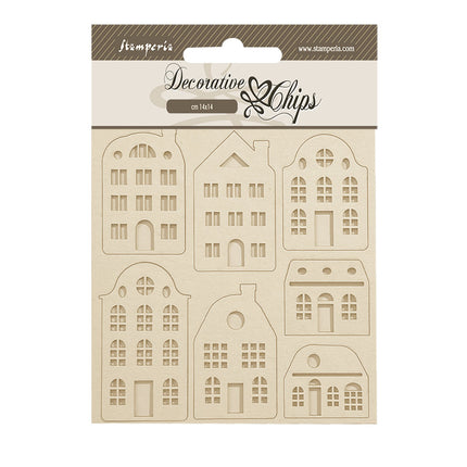 Decorative chips cm 14x14 - Lavender cozy houses