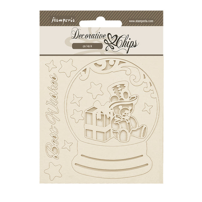 Decorative chips cm 14x14 - Gear up for Christmas snowglobes