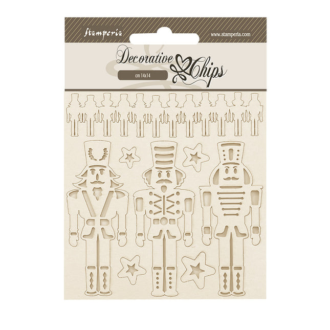 Decorative chips cm 14x14 - The Nutcracker soldiers