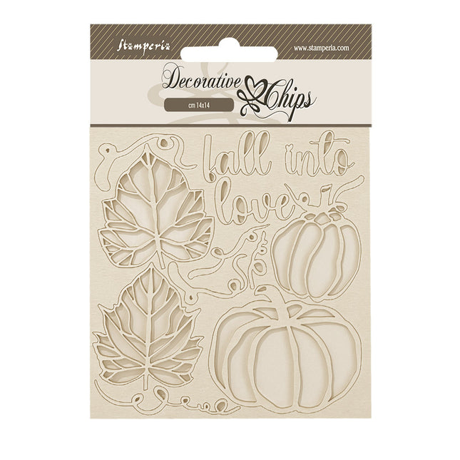 Decorative chips cm 14x14 - Golden Harmony pumpkins