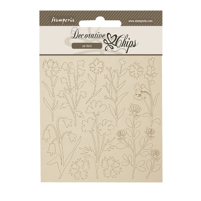 Decorative chips cm 14x14 - Forest flowers