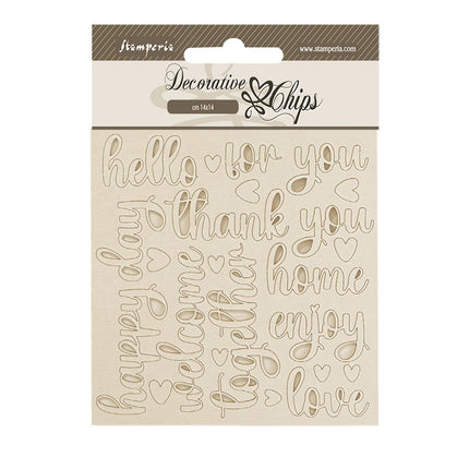 Decorative chips cm 14x14 - Golden Harmony writings