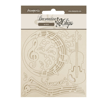Decorative chips cm 14x14 - Music