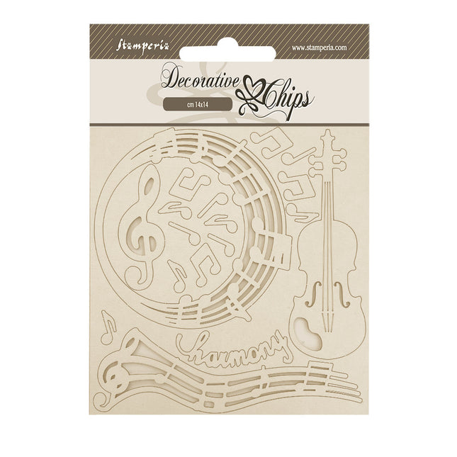 Decorative chips cm 14x14 - Music