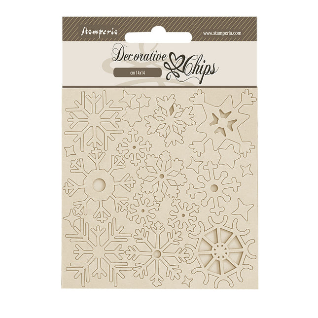 Decorative chips cm 14x14 - Create Happiness Dewdrops snowflakes