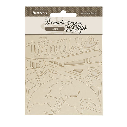 Decorative chips cm 14x14 - Art of Travelling airplane