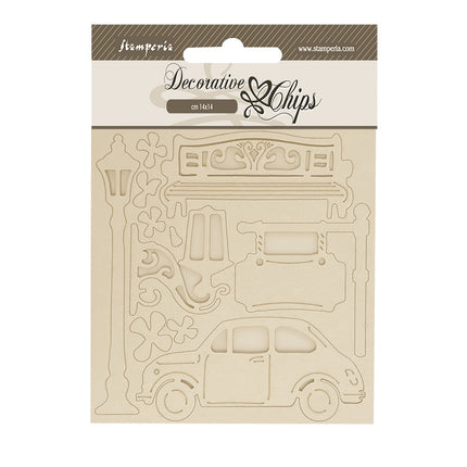 Decorative chips cm 14x14 - Art of Travelling car