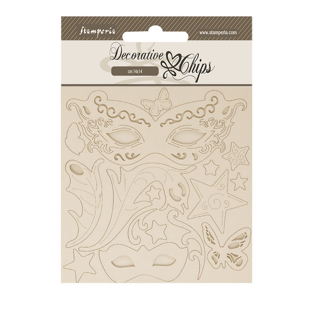 Decorative chips cm 14x14 - Masquerade masks
