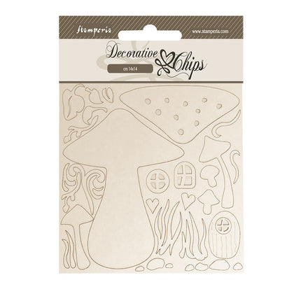 Decorative chips cm 14x14 - Hidden Grove mushrooms
