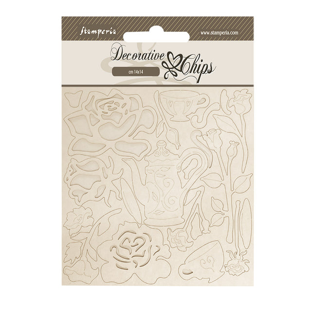 Decorative chips cm 14x14 - House of Roses roses