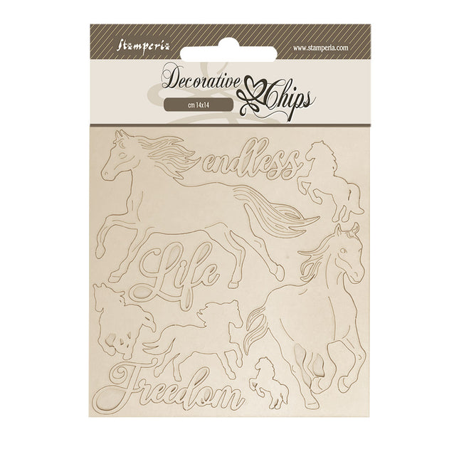 Decorative chips cm 14x14 - Silent Sea horses