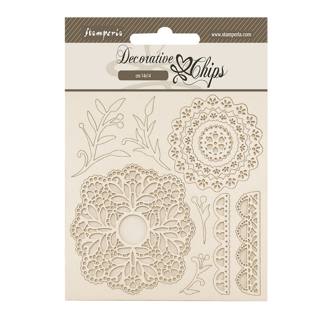 Decorative chips cm 14x14 - Timeless lace