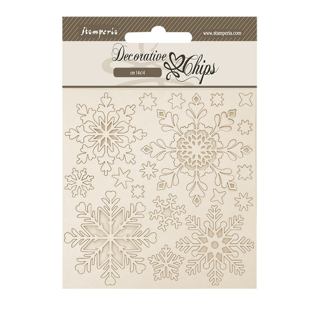 Decorative chips cm 14x14 - The Owl's House snowflakes