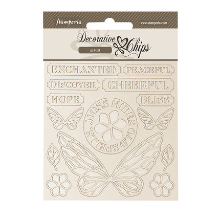 Decorative chips cm 14x14 - Whispering woods butterfly