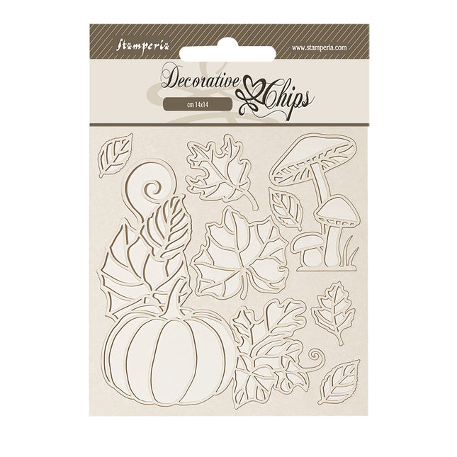 Decorative chips cm 14x14 - Whispering woods pumpkin