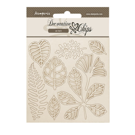 Decorative chips cm 14x14 - Herbarium Silvae leaves