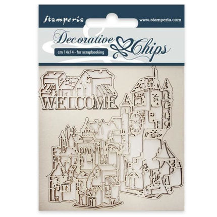 Decorative chips cm 14x14 Welcome