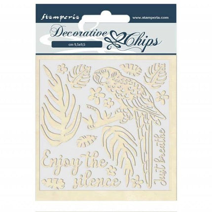 Decorative chips 14x14 cm Amazon parrot