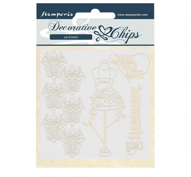 Decorative chips 14x14 cm - Threads