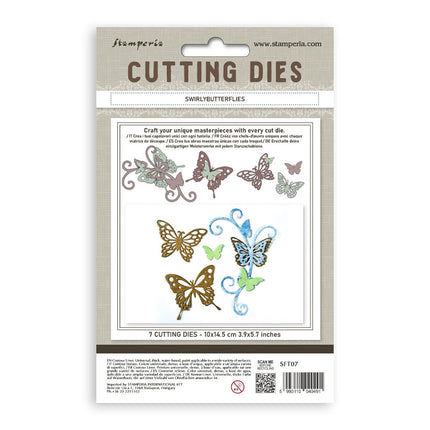 Cutting Dies A6 - Swirly butterflies