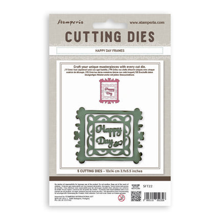 Cutting Dies for paper crafting A6 - Happy Day frames