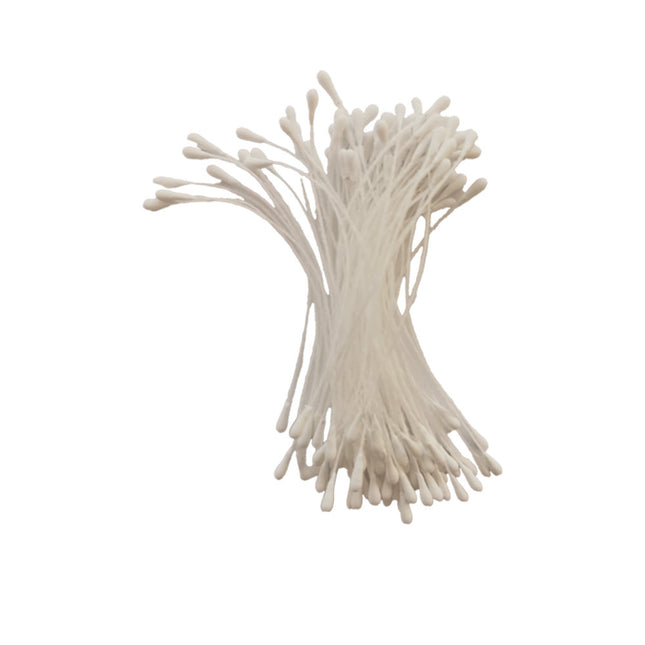 Pack 100 stamens cm 8 white