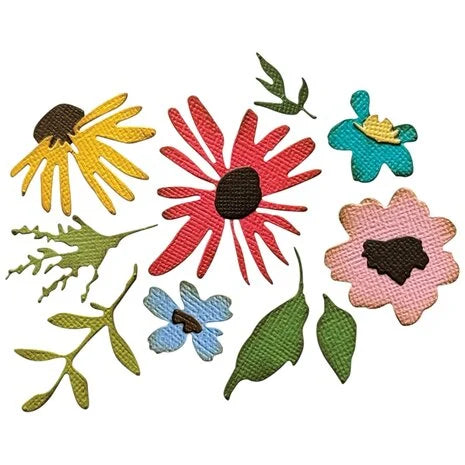 2D Texture Fades w/ Thinlits Die by Tim Holtz Vault Side-Order Floristry (1+11pcs)
