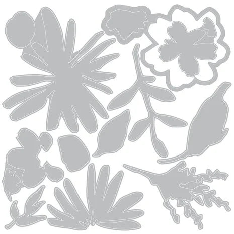 2D Texture Fades w/ Thinlits Die by Tim Holtz Vault Side-Order Floristry (1+11pcs)