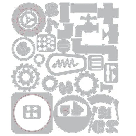 Thinlits Die by Tim Holtz Vault Industrial (37pcs)