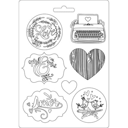 Soft Mould A5 - Love story - Amor