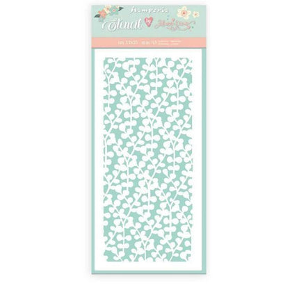 Thick Stencil - 12 x 25 cm - Circle of Love texture branches