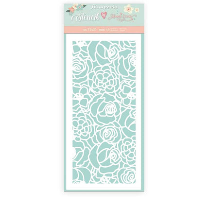 Thick Stencil 12x25cm Circle of Love Texture Roses