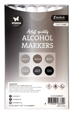 Alcohol Markers Greytones (SL-CO-MARK37)