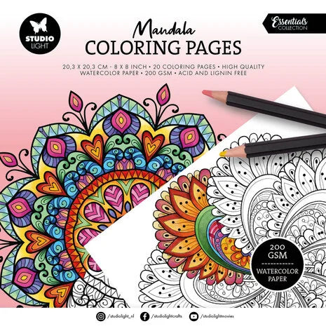 Coloring Pages 8x8 Inch Mandala (SL-ES-CP459)