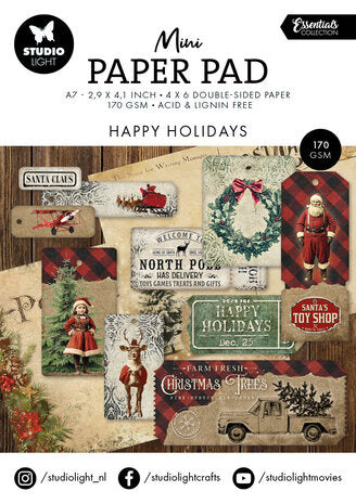SL Mini Paper Pad Happy Holidays Essentials nr.323